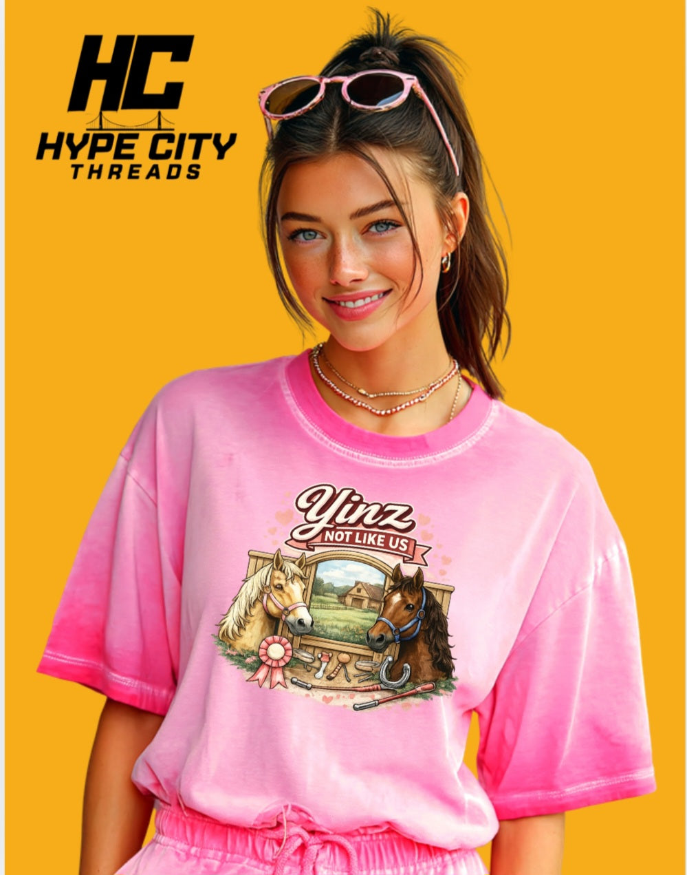 YINZ NOT LIKE US - Pink Tie-Dye T-Shirt