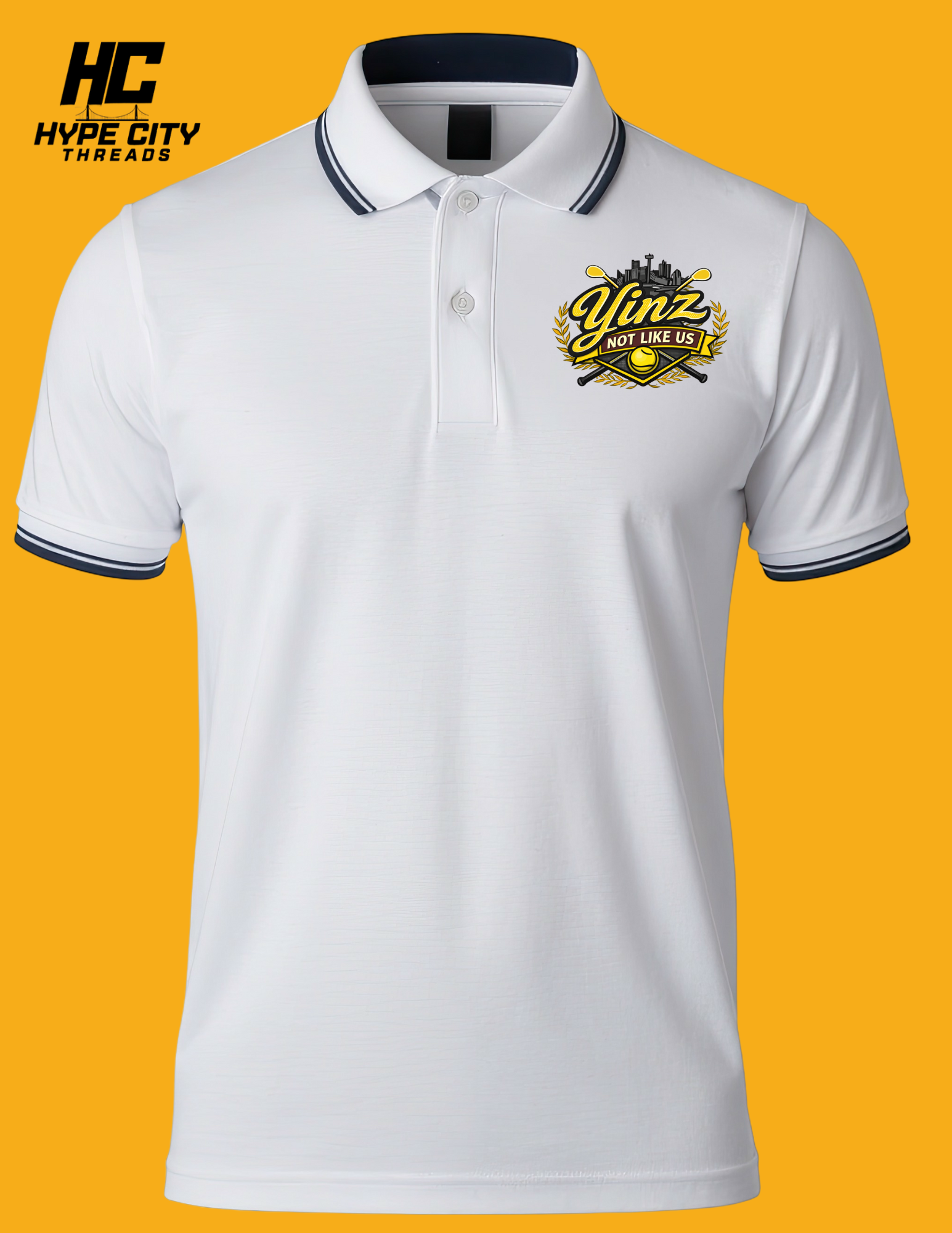 YINZ NOT LIKE US - Baseball Polo Shirt